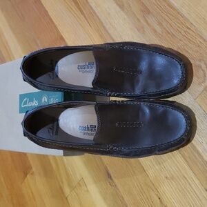 Clarks Men’s Ashmont Race Smooth Brown Leather Loafer Size 8.5M
